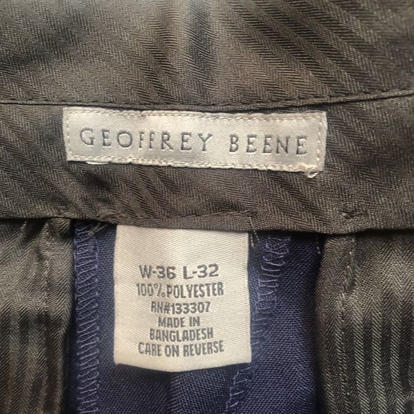 Geoffrey Beene Sz 36 X 32 Navy Blue Dress Pants NWT - Picture 6 of 7
